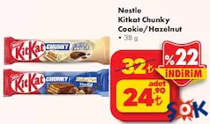 NESTLE KİTKAT CHUNKY COOKİE GOFRET 38 G fiyat ve kampanya bilgisi
